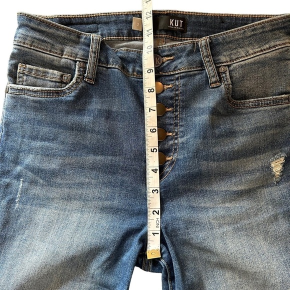 KUT From The Kloth Jeans Womens 2 Connie High Waist Ankle Distressed Casual - Picture 9 of 13